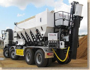 Volumetric concrete mixer